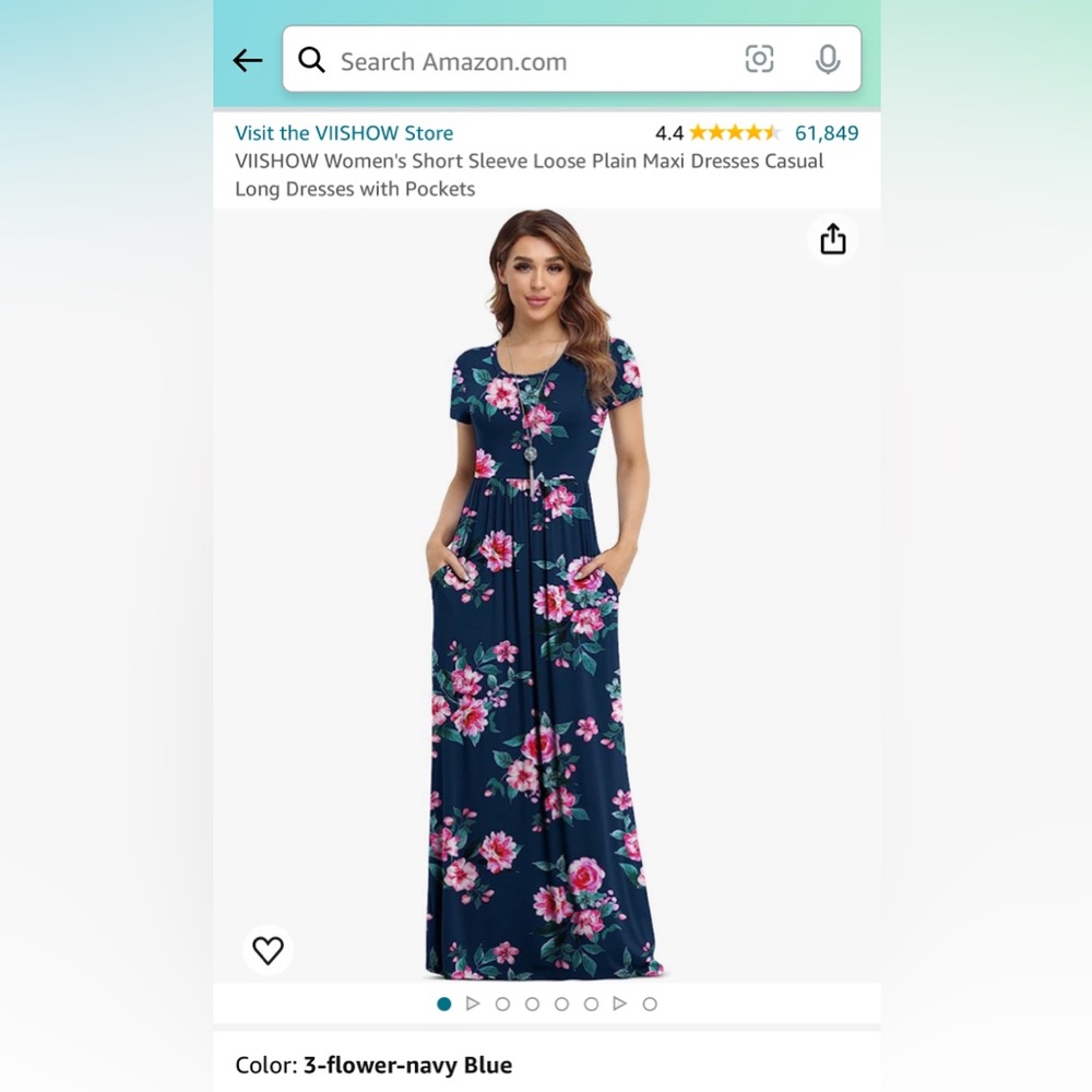 EUC Viishow womens short sleeve loose maxi dress with pockets. Size M